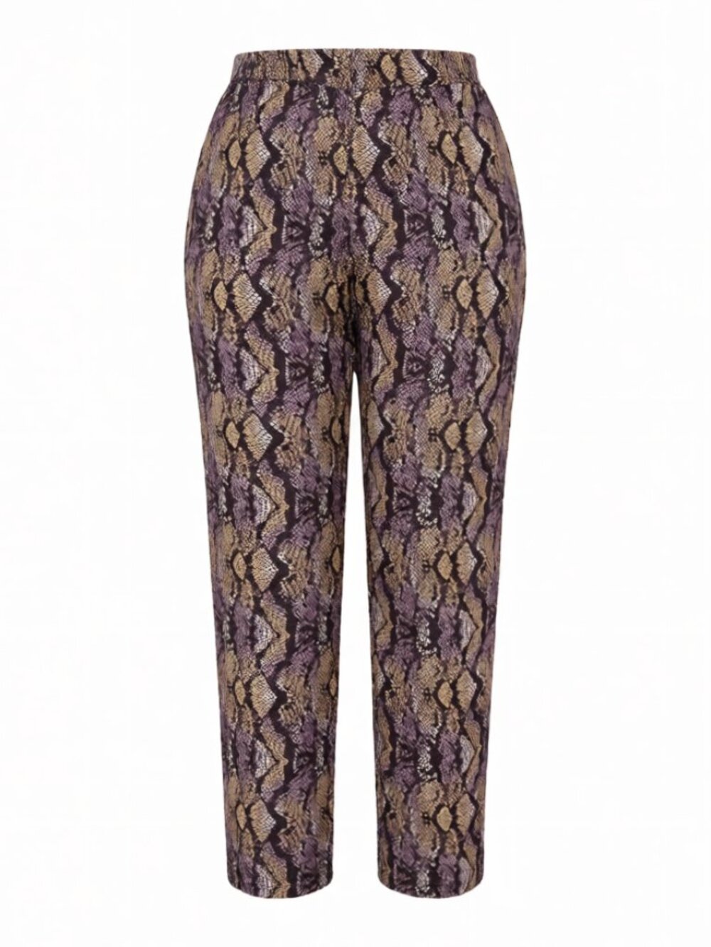 Boston Proper Purple Gold Women's Snake Print Pants Size 12